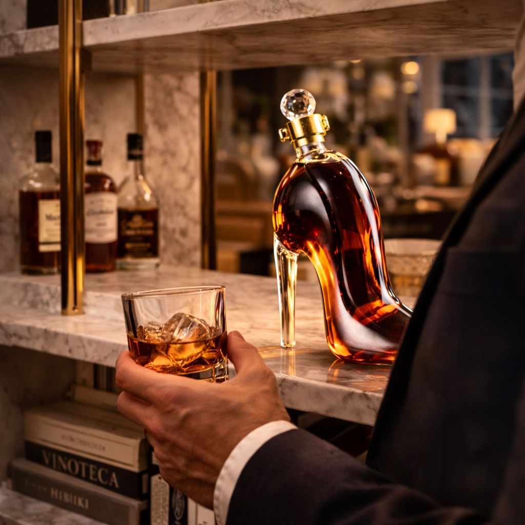 Whiskey-Flasche - Hochhackige Edition