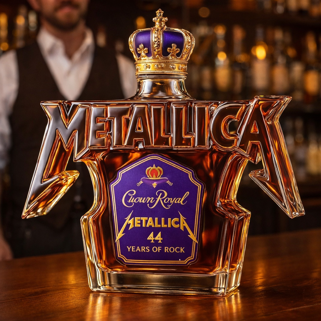 Whiskey-Flasche - Rock Metallica Edition