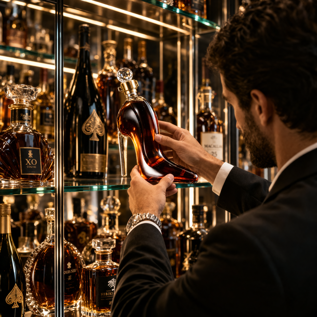 Whiskey-Flasche - Hochhackige Edition
