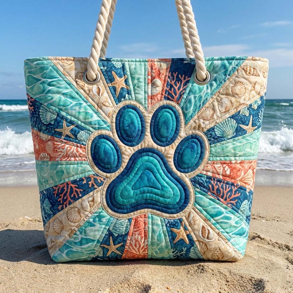 Gepolsterte Strandtasche mit Druck