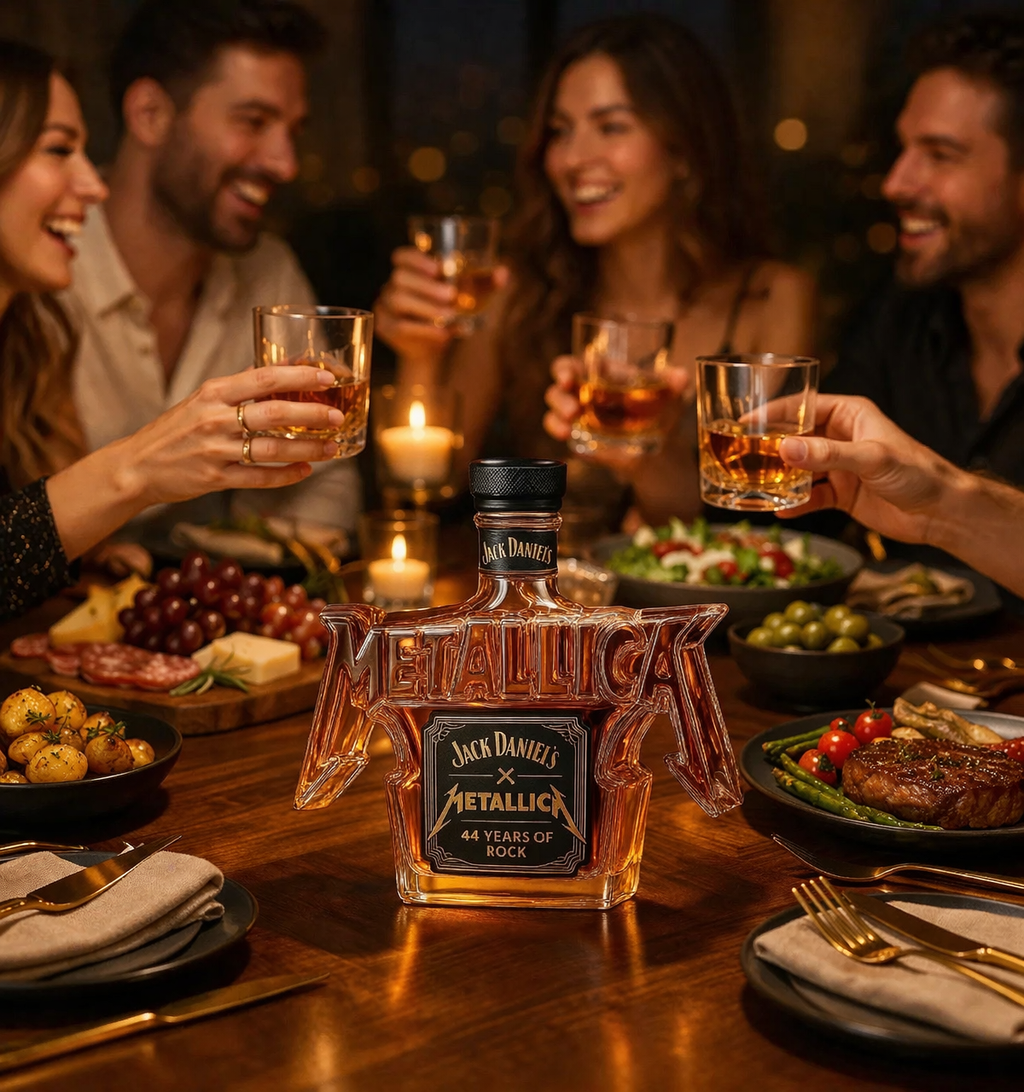 Whiskey-Flasche - Rock Metallica Edition