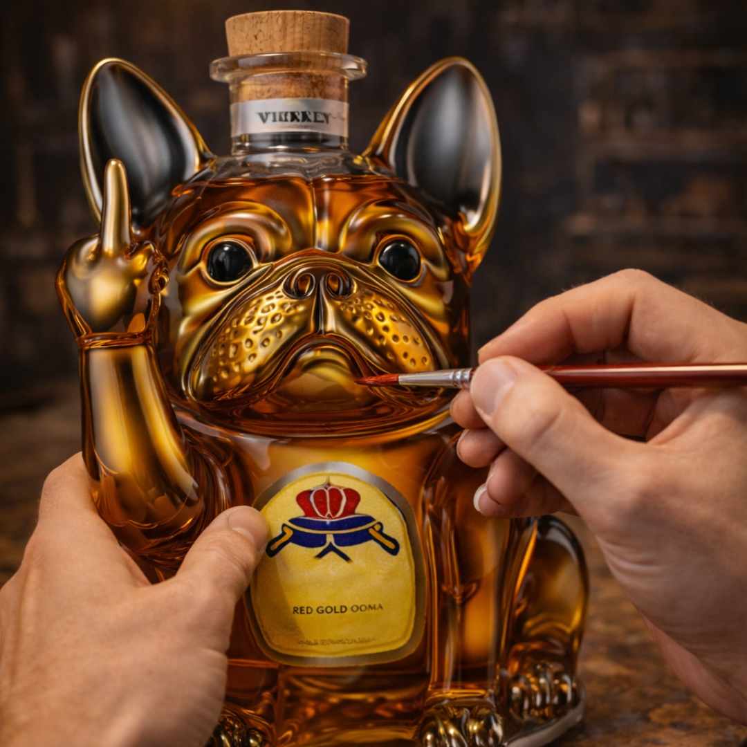 Whiskyflasche - Hunde Edition