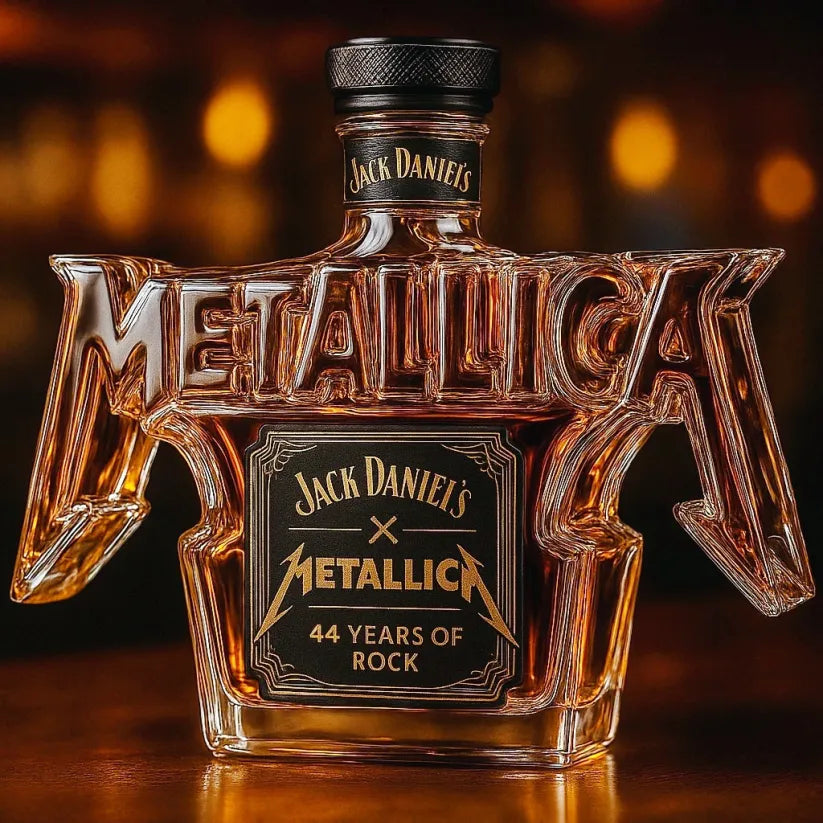Whiskey-Flasche - Rock Metallica Edition