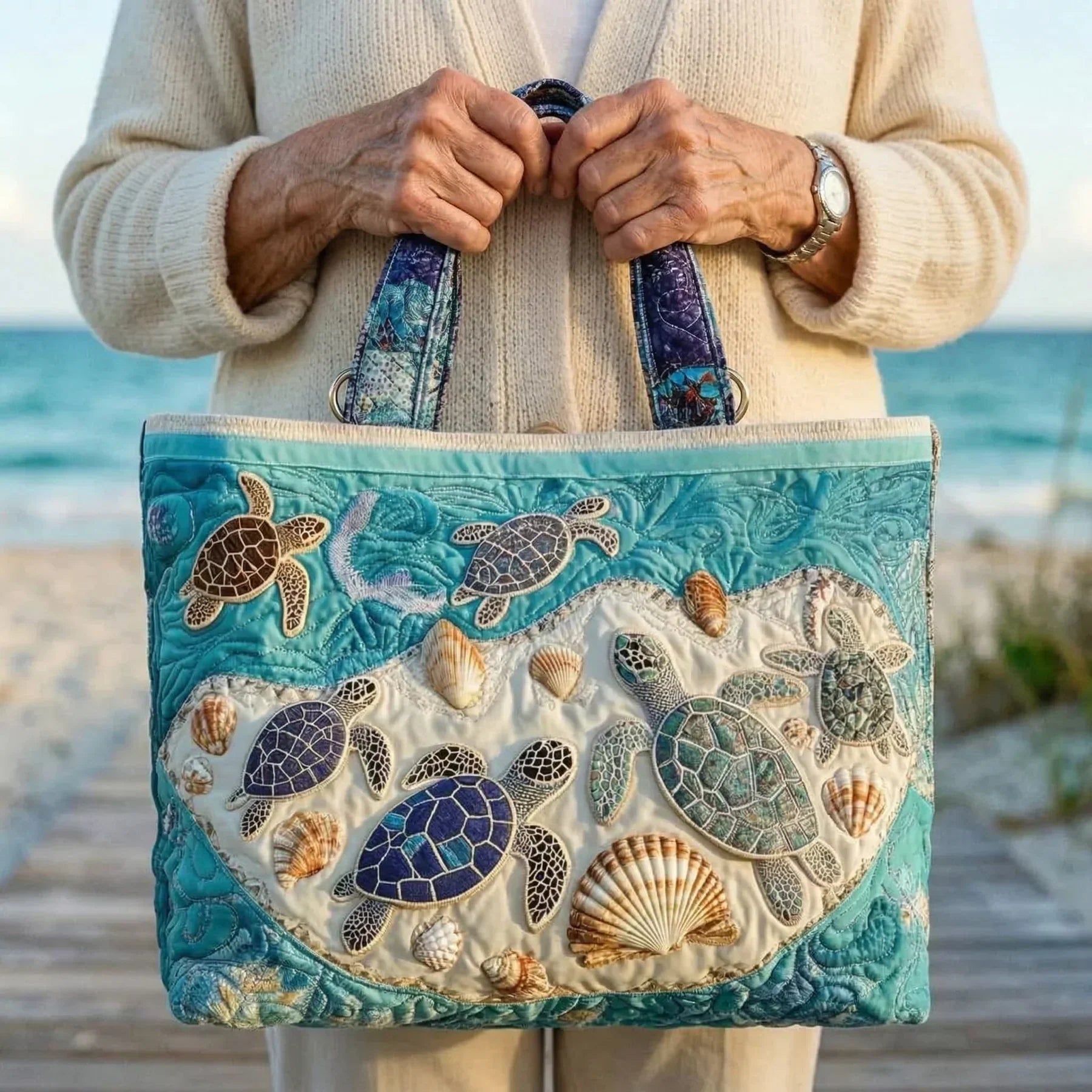 Handgemachte Tasche - Liebe zu Schildkröten