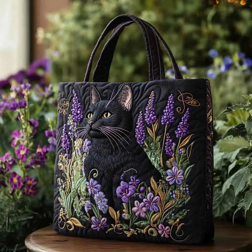 HANDGEFERTIGTE TASCHEN - SCHWARZE CAT