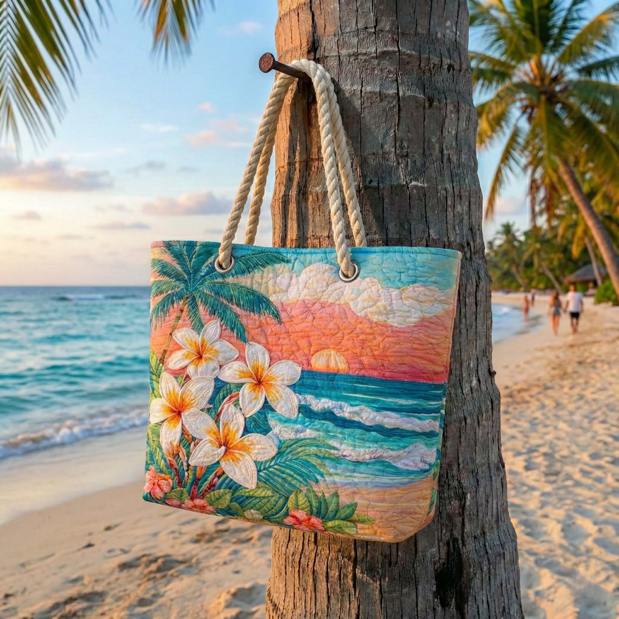 Tropisches Vibe Strandtasche mit Steppung