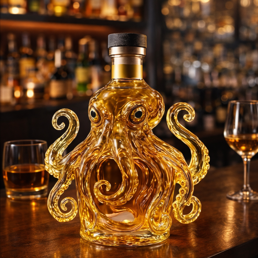 Whisky-Flasche - Oktopus-Edition