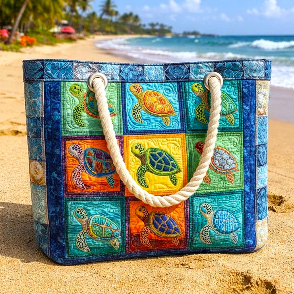 Gepolsterte Strandtasche Friedliche Schildkröte