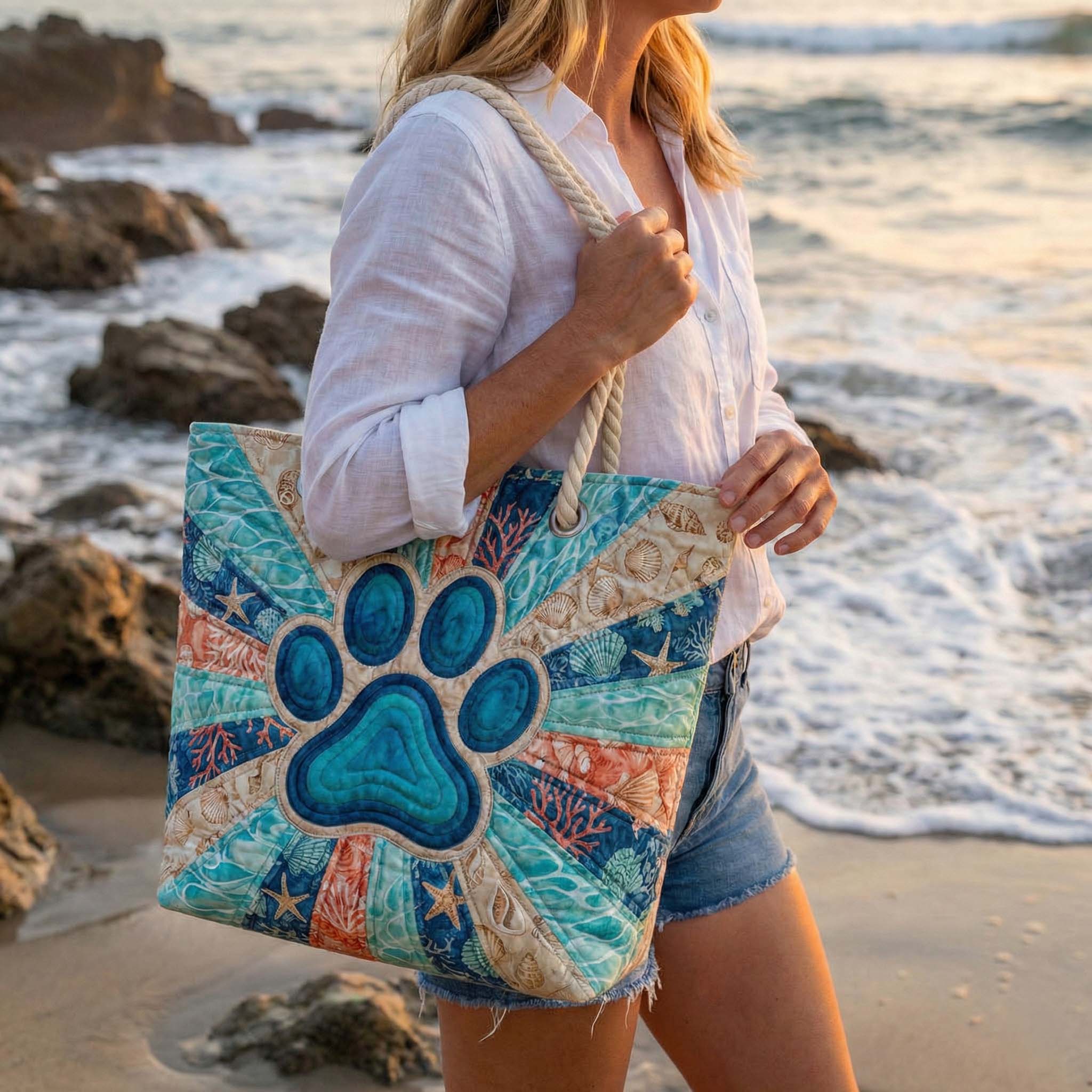 Gepolsterte Strandtasche mit Druck