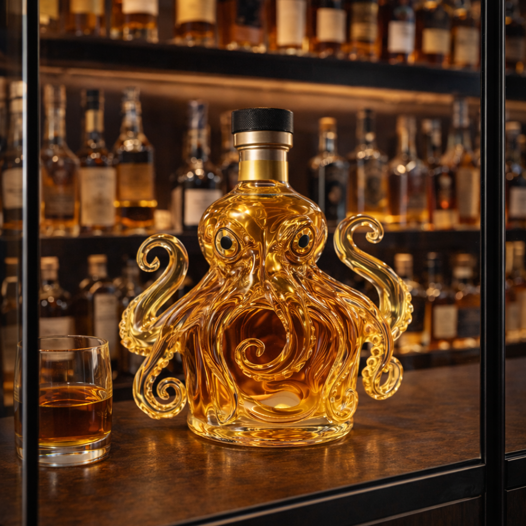 Whisky-Flasche - Oktopus-Edition