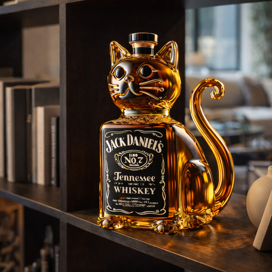 Whisky-Flasche - Katzen-Edition