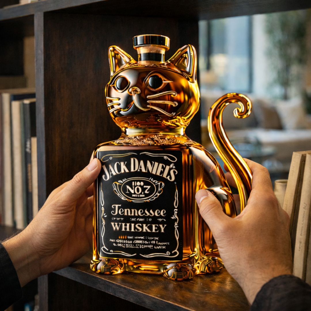 Whisky-Flasche - Katzen-Edition