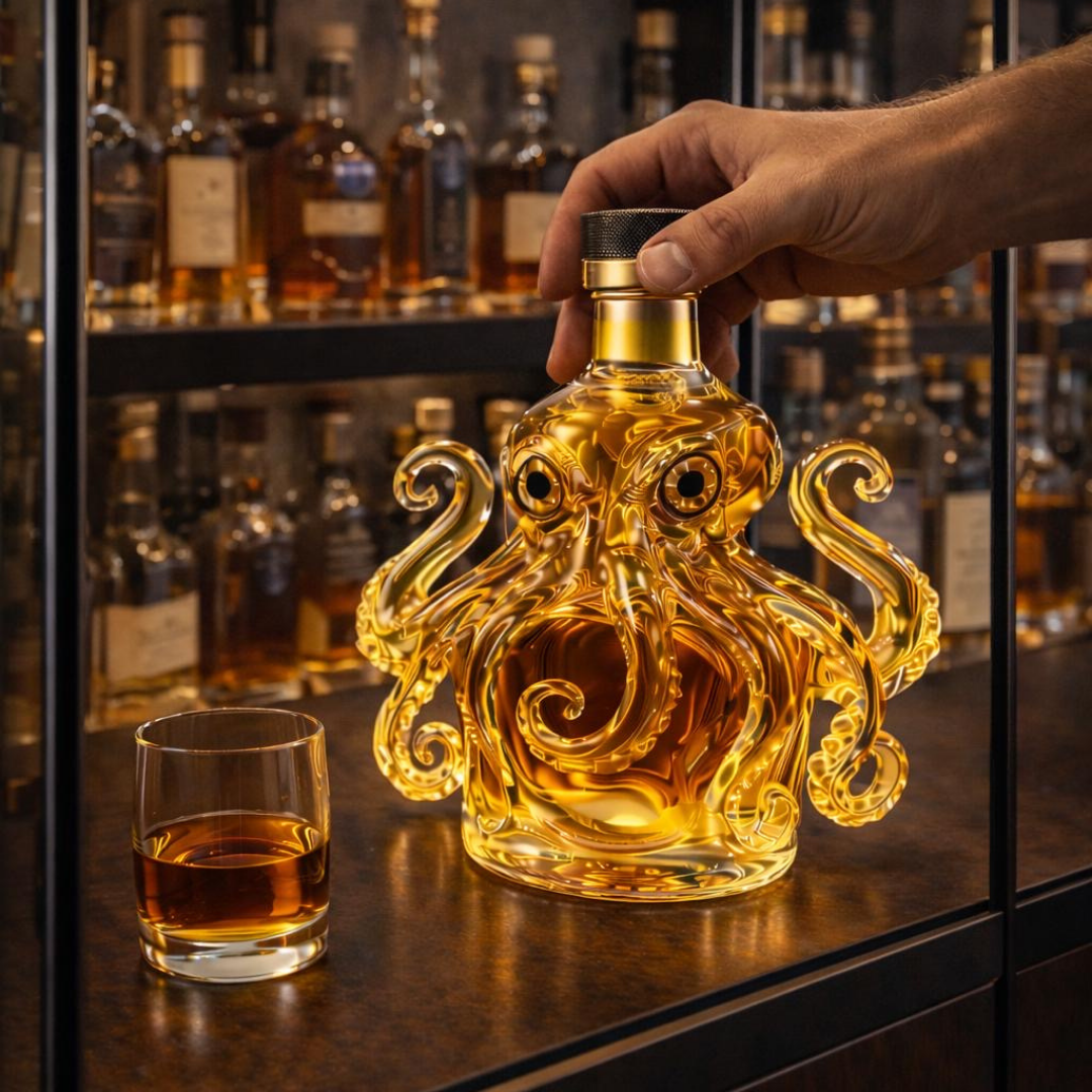 Whisky-Flasche - Oktopus-Edition