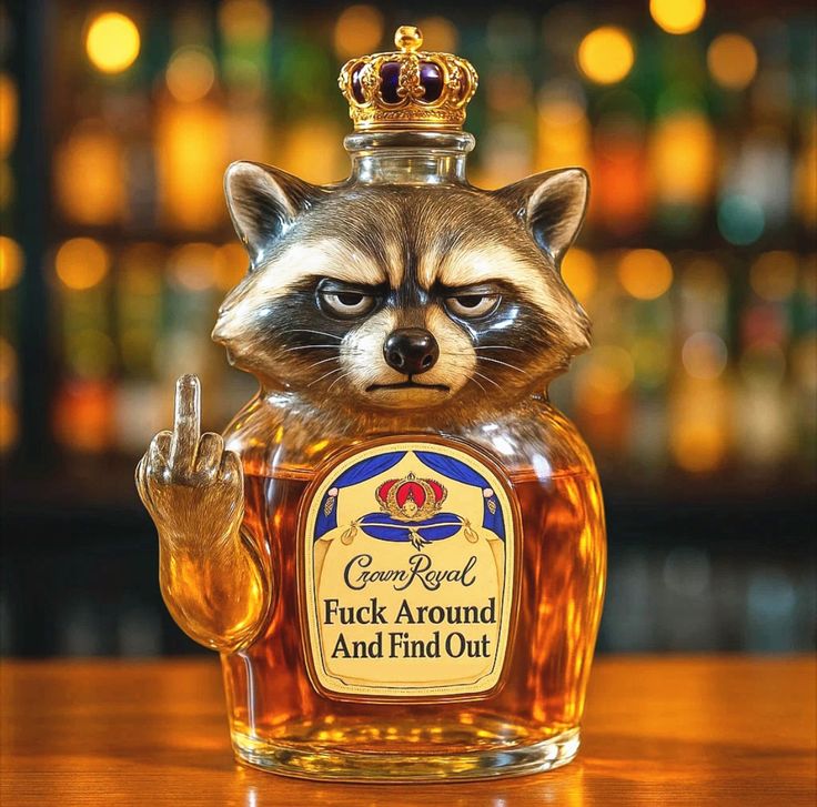 Whiskyflasche — Raccoon Rebelle Edition