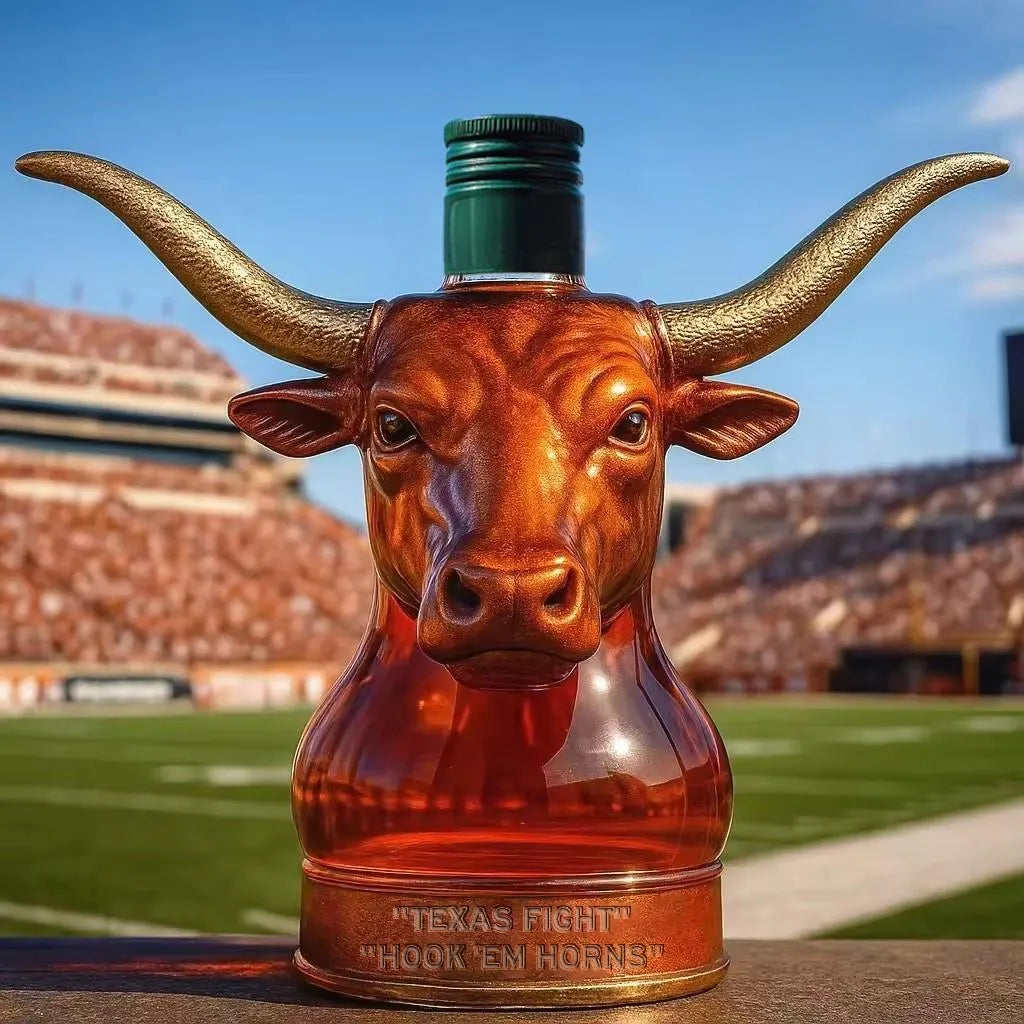 Texas Longhorns Football Whisky Bottle