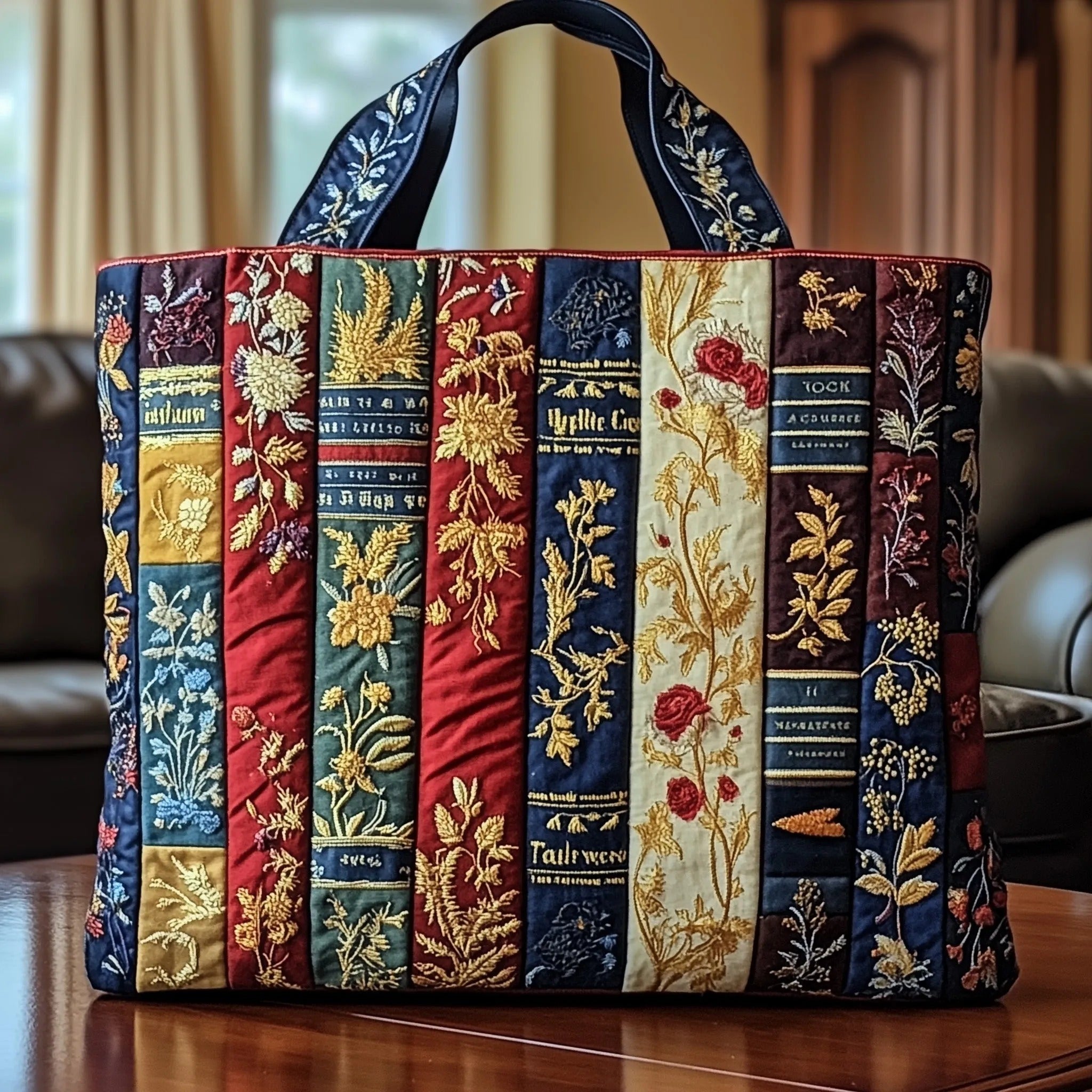 HANDGEFERTIGTE LEDERTASCHE - MAGISCHE BIBLIOTHEK