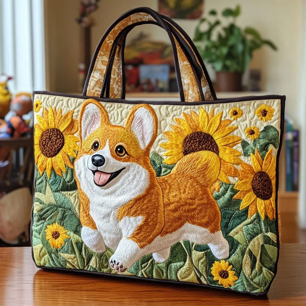 HANDGEFERTIGTE TASCHE - FRÖHLICHER HUND